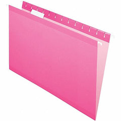 Pendaflex - 8-1/2 x 14", Legal, Pink, Hanging File Folder - 11 Point Stock, 1/5 Tab Cut Location - Exact Tool & Supply