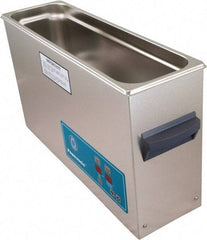 CREST ULTRASONIC - Bench Top Water-Based Ultrasonic Cleaner - 2.5 Gal Max Operating Capacity, Stainless Steel Tank, 10-5/8" High x 20-1/4" Long x 6" Wide, 115 Input Volts - Exact Tool & Supply