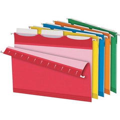 Pendaflex - 8-1/2 x 11", Letter Size, Assorted Colors, Hanging File Folder - 11 Point Stock, 1/3 Tab Cut Location - Exact Tool & Supply