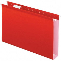 Pendaflex - 8-1/2 x 14", Legal, Red, Hanging File Folder - 11 Point Stock, 1/5 Tab Cut Location - Exact Tool & Supply