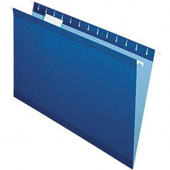 Pendaflex - 8-1/2 x 14", Legal, Navy, Hanging File Folder - 11 Point Stock, 1/5 Tab Cut Location - Exact Tool & Supply