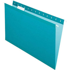 Pendaflex - 8-1/2 x 14", Legal, Teal, Hanging File Folder - 11 Point Stock, 1/5 Tab Cut Location - Exact Tool & Supply