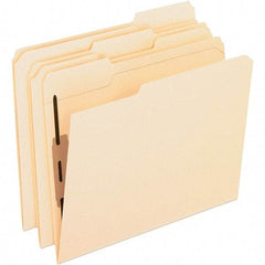 Pendaflex - 8-1/2 x 11", Letter Size, Manila, File Folders with Top Tab - 11 Point Stock, Assorted Tab Cut Location - Exact Tool & Supply
