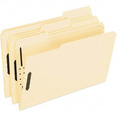 Pendaflex - 8-1/2 x 14", Legal, Manila, File Folders with Top Tab - Assorted Tab Cut Location - Exact Tool & Supply