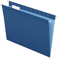 Pendaflex - 8-1/2 x 11", Letter Size, Navy, Hanging File Folder - 11 Point Stock, 1/5 Tab Cut Location - Exact Tool & Supply