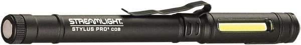 Streamlight - White LED Bulb, 160 Lumens, Penlight Flashlight - Black Aluminum Body, 1 3.7V Lithium-Ion Battery Included - Exact Tool & Supply