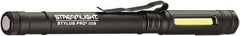 Streamlight - White LED Bulb, 160 Lumens, Penlight Flashlight - Black Aluminum Body, 1 3.7V Lithium-Ion Battery Included - Exact Tool & Supply