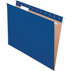 Pendaflex - 8-1/2 x 11", Letter Size, Navy, Hanging File Folder - 11 Point Stock, 1/5 Tab Cut Location - Exact Tool & Supply