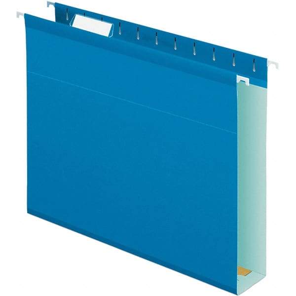 Pendaflex - 8-1/2 x 11", Letter Size, Blue, Hanging File Folder - 11 Point Stock, 1/5 Tab Cut Location - Exact Tool & Supply