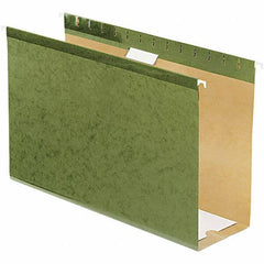Pendaflex - 8-1/2 x 14", Legal, Standard Green, Hanging File Folder - 11 Point Stock, 1/5 Tab Cut Location - Exact Tool & Supply