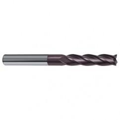 1/4 Dia. x 4 Overall Length 4-Flute Square End Solid Carbide SE End Mill-Round Shank-Center Cut-Firex - Exact Tool & Supply