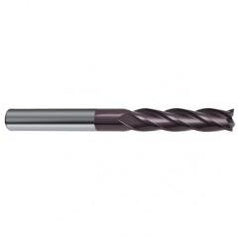 1/4 Dia. x 4 Overall Length 4-Flute Square End Solid Carbide SE End Mill-Round Shank-Center Cut-Firex - Exact Tool & Supply