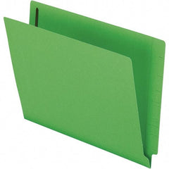 Pendaflex - 8-1/2 x 11", Letter Size, Green, File Folders with End Tab - 11 Point Stock, Straight Tab Cut Location - Exact Tool & Supply