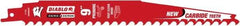 Freud - 9" Long x 1" Thick, Carbide Reciprocating Saw Blade - Tapered Profile, 3 TPI, Toothed Edge, Tang Shank - Exact Tool & Supply