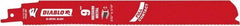 Freud - 9" Long x 1" Thick, Bi-Metal Reciprocating Saw Blade - Straight Profile, 14 to 18 TPI, Toothed Edge, Tang Shank - Exact Tool & Supply