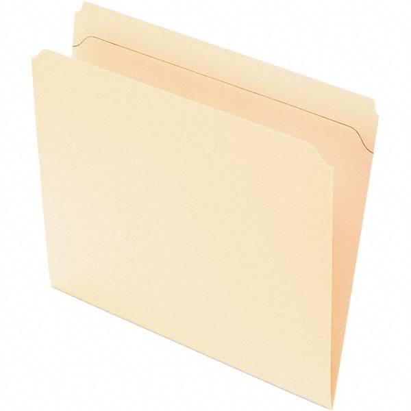 Pendaflex - 8-1/2 x 11", Letter Size, Manila, File Folders with Top Tab - 11 Point Stock, Straight Tab Cut Location - Exact Tool & Supply