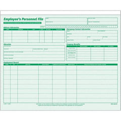 TOPS - 11-3/4 x 9-1/4", Letter Size, Green, File Folders with Top Tab - Straight Tab Cut Location - Exact Tool & Supply