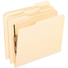 Pendaflex - 8-1/2 x 11", Letter Size, Manila, File Folders with Top Tab - 11 Point Stock, Assorted Tab Cut Location - Exact Tool & Supply