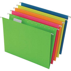 Pendaflex - 8-1/2 x 11", Letter Size, Assorted Colors, Hanging File Folder - 11 Point Stock, 1/5 Tab Cut Location - Exact Tool & Supply