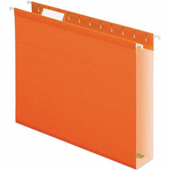 Pendaflex - 8-1/2 x 11", Letter Size, Orange, Hanging File Folder - 11 Point Stock, 1/5 Tab Cut Location - Exact Tool & Supply