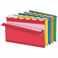 Pendaflex - 8-1/2 x 14", Legal, Assorted Colors, Hanging File Folder - 11 Point Stock, 1/6 Tab Cut Location - Exact Tool & Supply
