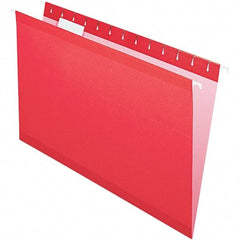 Pendaflex - 8-1/2 x 14", Legal, Red, Hanging File Folder - 11 Point Stock, 1/5 Tab Cut Location - Exact Tool & Supply