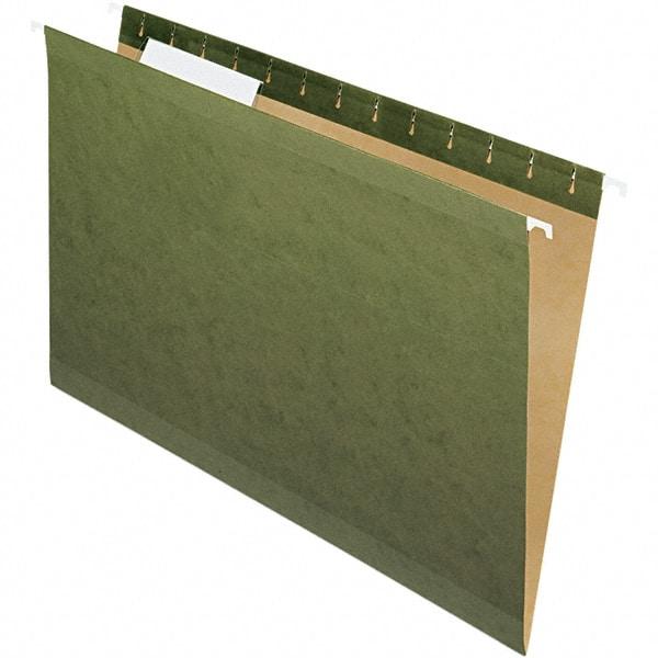 Pendaflex - 8-1/2 x 14", Legal, Standard Green, Hanging File Folder - 11 Point Stock, 1/3 Tab Cut Location - Exact Tool & Supply