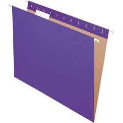Pendaflex - 8-1/2 x 11", Letter Size, Violet, Hanging File Folder - 11 Point Stock, 1/5 Tab Cut Location - Exact Tool & Supply