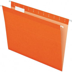Pendaflex - 8-1/2 x 11", Letter Size, Orange, Hanging File Folder - 11 Point Stock, 1/5 Tab Cut Location - Exact Tool & Supply