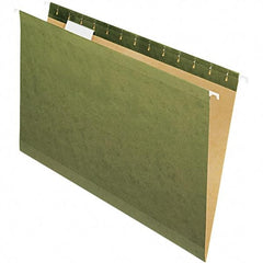 Pendaflex - 8-1/2 x 14", Legal, Standard Green, Hanging File Folder - 11 Point Stock, Straight Tab Cut Location - Exact Tool & Supply