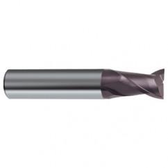 3/8 Dia. x 2 Overall Length 2-Flute Square End Solid Carbide SE End Mill-Round Shank-Center Cut-Firex - Exact Tool & Supply