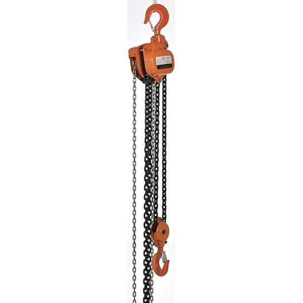 Vestil - 10,000 Lb Lifting Capacity, 20' Lift Height, Hand Hoist - Made from Chain - Exact Tool & Supply