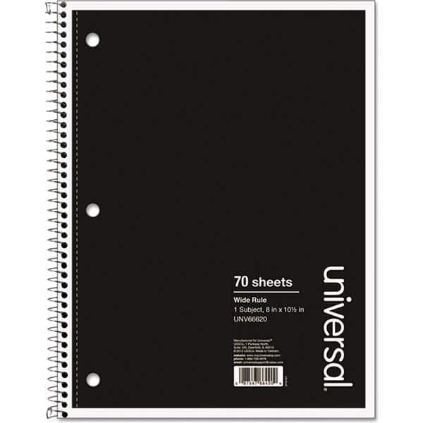 UNIVERSAL - Note Pads, Writing Pads & Notebooks Writing Pads & Notebook Type: Notebook Size: 10-1/2 x 8 - Exact Tool & Supply