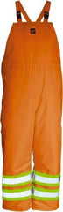 Viking - Size 2XL, High Visibility Orange, Cold Weather Bib Overall - Hook & Loop Ankle - Exact Tool & Supply