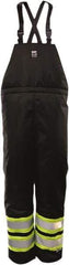 Viking - Size L, Black, Cold Weather Bib Overall - Hook & Loop Ankle - Exact Tool & Supply
