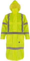 Viking - Size M, High Visibility Lime, Coat - 40" Chest, 2 Pockets, Detachable Hood, Hook & Loop Wrist - Exact Tool & Supply