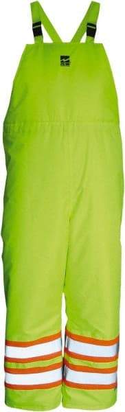 Viking - Size 3XL, High Visibility Lime, Cold Weather Bib Overall - Hook & Loop Ankle - Exact Tool & Supply