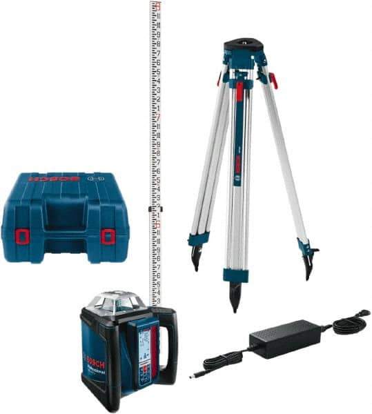 Bosch - 1,650' Measuring Range, 1/16" at 100' Accuracy, Self-Leveling Horizontal Rotary Slope Laser - ±5° Self Leveling Range, 1 Beam - Exact Tool & Supply