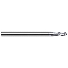 Harvey Tool - 1/16" Diam, 3/32" LOC, 3 Flute Solid Carbide Ball End Mill - Exact Tool & Supply