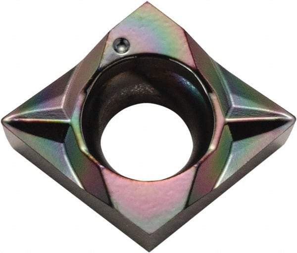 Kyocera - CCGT32502 MFP Grade PDL025 Carbide Turning Insert - Al2O3 Finish, 80° Diamond, 3/8" Inscr Circle, 5/32" Thick, 0.0039" Corner Radius - Exact Tool & Supply