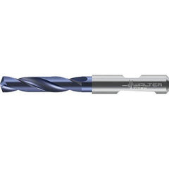 Walter-Titex - 19mm 140° Solid Carbide Screw Machine Drill Bit - Right Hand Cut, 79mm Flute Length, 131mm OAL, Straight Shank with Weldon Flat - Exact Tool & Supply