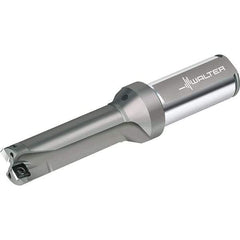 Walter - 75mm Max Drill Depth, 3xD, 25mm Diam, Indexable Insert Drill - 2 Inserts, 25mm Shank Diam, Straight Shank - Exact Tool & Supply