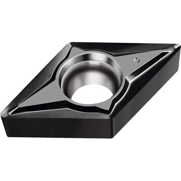 Walter - DCGT21.50.2 FN2 Grade WNN10 Carbide Turning Insert - Proprietary Finish, 55° Diamond, 1/4" Inscr Circle, 3/32" Thick, 0.004" Corner Radius - Exact Tool & Supply