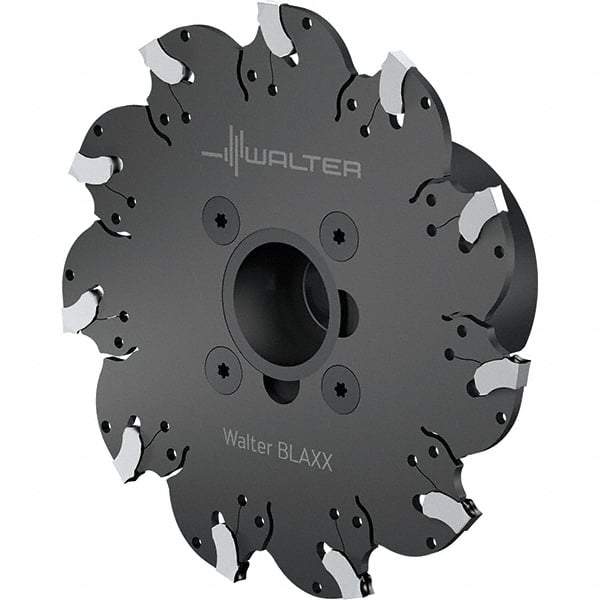 Walter - Arbor Connection, 4mm Cutting Width, 25mm Depth of Cut, 3.94mm Cutter Diam, 3/4" Hole DIam, 9 Tooth Indexable Slotting Cutter - F5055 Toolholder, SX-4.. Insert, Right Hand Cutting Direction - Exact Tool & Supply