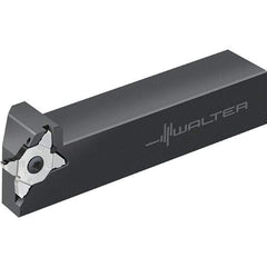 Walter - G3011, External, Right Hand, 6mm Max Depth of Cut, 1 to 3.25mm Groove Width, Indexable Grooving Tool Holder - MX22 Insert Compatibility, 12mm Shank Height, 12mm Shank Width, 120mm OAL, Through Coolant - Exact Tool & Supply