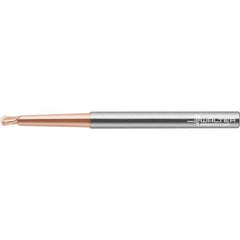 Walter-Prototyp - 3mm Diam, 2.4mm LOC, 2 Flute Solid Carbide Ball End Mill - AlTiN Finish, Single End, 80mm OAL, 6mm Shank Diam, Spiral Flute - Exact Tool & Supply