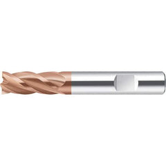 Walter-Prototyp - 12.7mm, 25mm LOC, 12.7mm Shank Diam, 88.9mm OAL, 4 Flute, Solid Carbide Square End Mill - AlCrN Finish, 35° Helix, Right Hand Cut, Right Hand Flute, Series MC232.W-4-D - Exact Tool & Supply