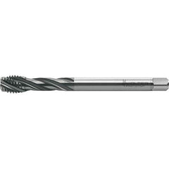 Walter-Prototyp - M12x1.75 Metric 4 Flute 6HX Semi-Bottoming Spiral Flute Tap - High Speed Steel, TiAlN Finish, 110mm OAL, Right Hand Flute, Right Hand Thread, Series TC121 - Exact Tool & Supply