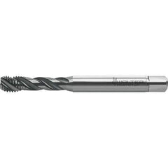 Walter-Prototyp - M5x0.80 Metric 3 Flute 6HX Semi-Bottoming Spiral Flute Tap - High Speed Steel, TiAlN Finish, 71.06mm OAL, Right Hand Flute, Right Hand Thread, Series TC121 - Exact Tool & Supply