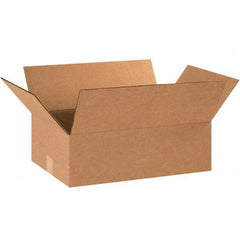 Made in USA - Pack of (25) 12" Wide x 18" Long x 6" High Corrugated Shipping Boxes - Exact Tool & Supply